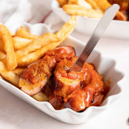Currywurst mit Pommes