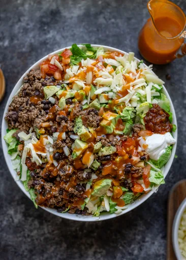 Taco Salad Recipe with Homemade Catalina Dressing