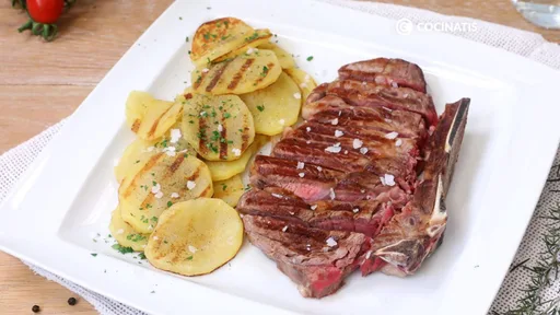 Ternera con patatas al grill