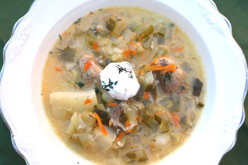 Ukrainian Pickle Soup (Rassolnik)