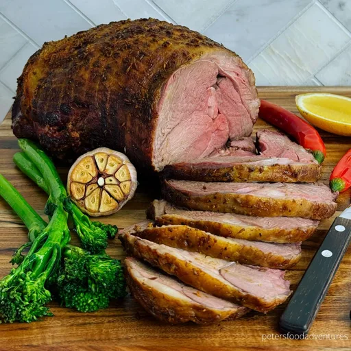 Smoked Lamb Leg (Moroccan Style with Harissa Rub)
