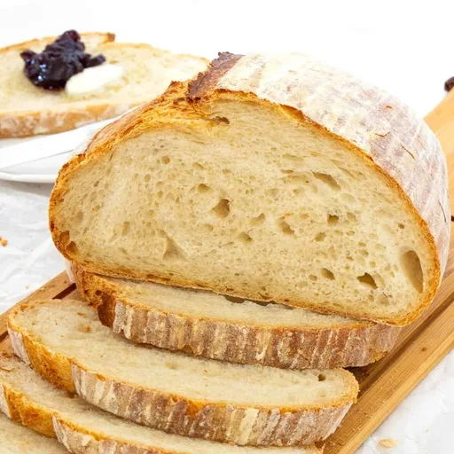 Pan de masa madre con harina de trigo común