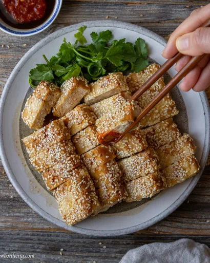 Crispy Sesame Tofu - 脆皮芝麻豆腐