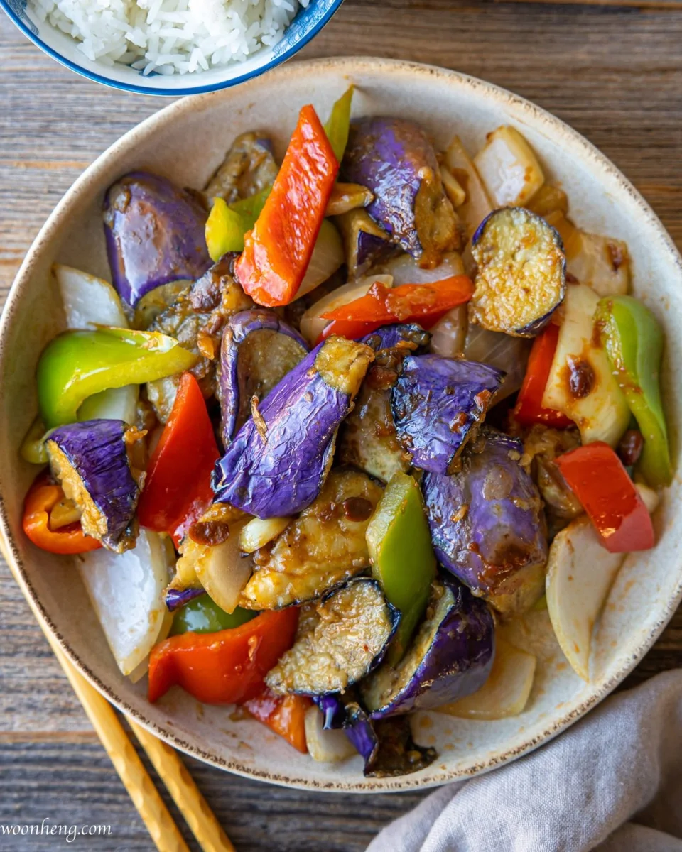 Dou ban jiang Eggplant Stir-Fry