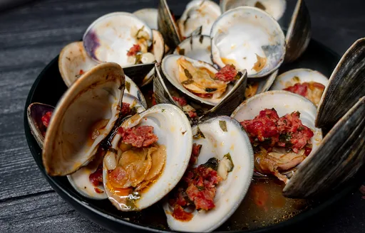 Clams with Chorizo in a Garlic, Butter and White Wine Sauce