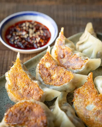 Golden Bottom Veggie Potstickers