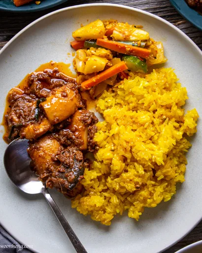 Nasi Kunyit (Turmeric Rice) - 黄姜饭