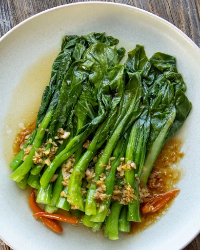 Yu Choy in Garlic Sauce - 油菜心