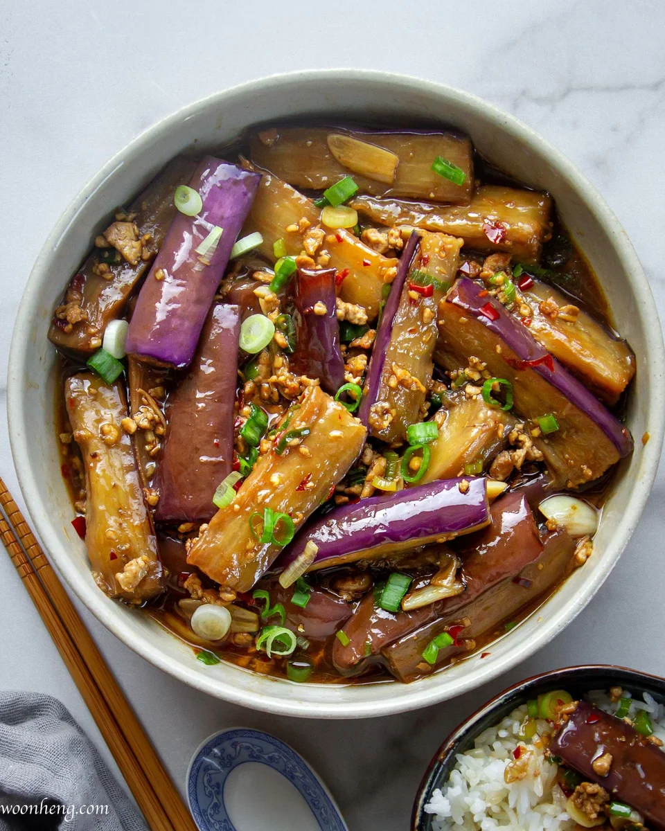 Spicy Garlic Eggplant (鱼香茄子)