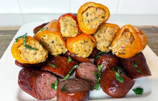 Poppers de pimientos rellenos ahumados