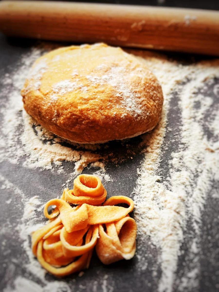 Homemade pasta dough