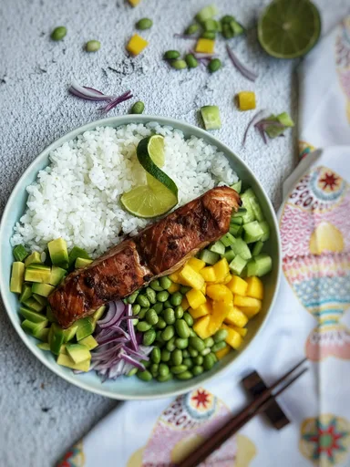 Bol tipo Buda de salmón, ¡listo en 25 minutos!