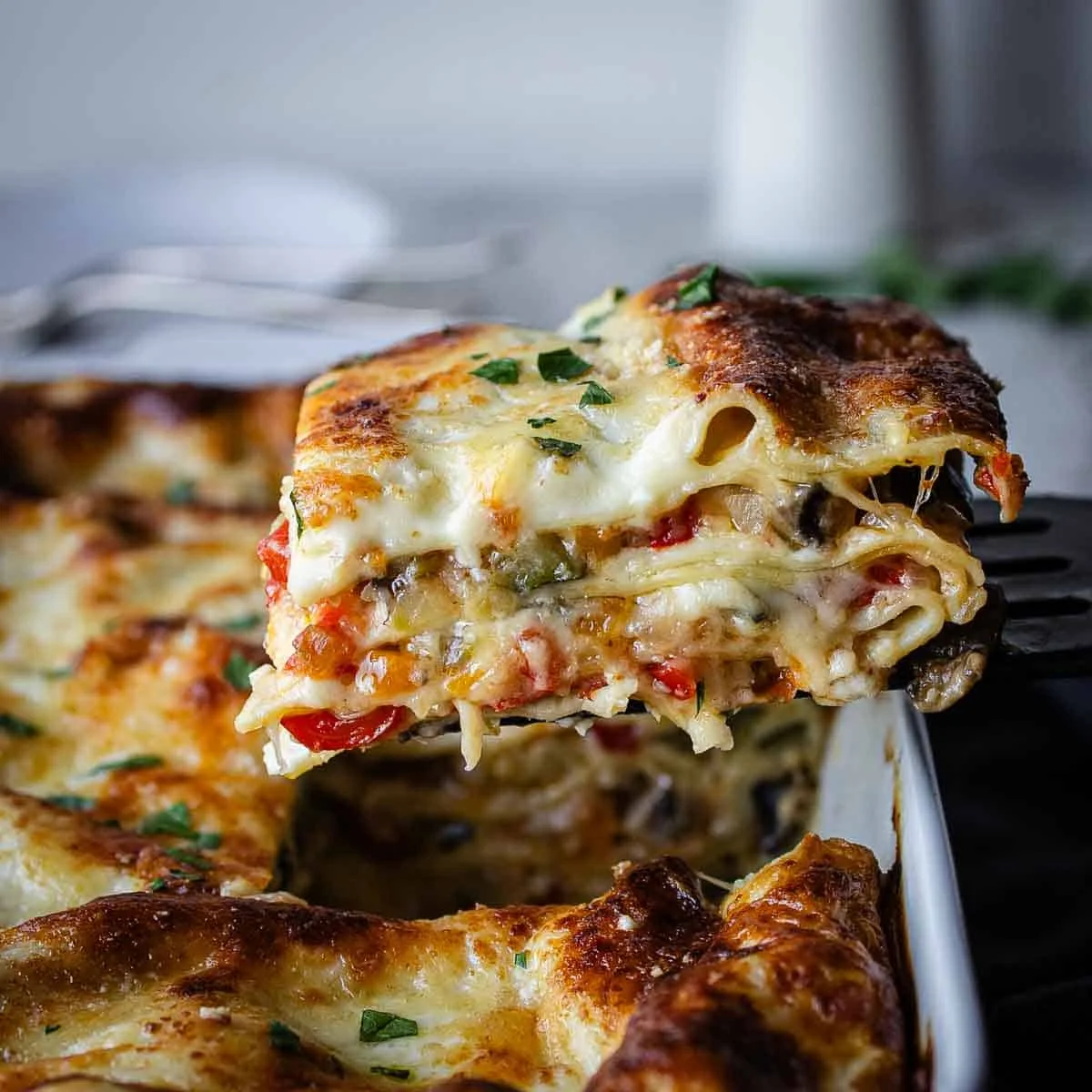 Vegetable Lasagna Recipe with White Sauce