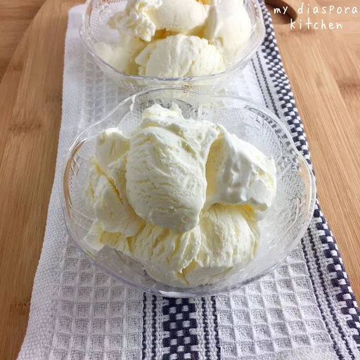 Helado de vainilla sin máquina