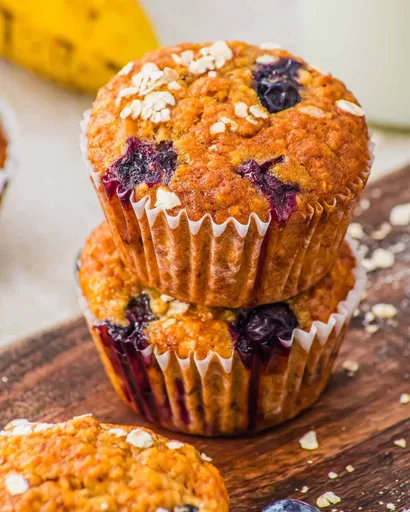 Muffins de avena y arándanos