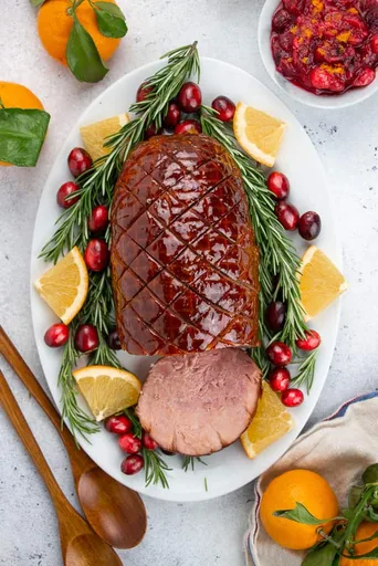 Jamón glaseado con azúcar moreno y arce