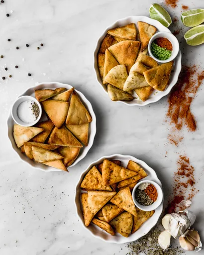 Homemade Pita Chips Three Ways