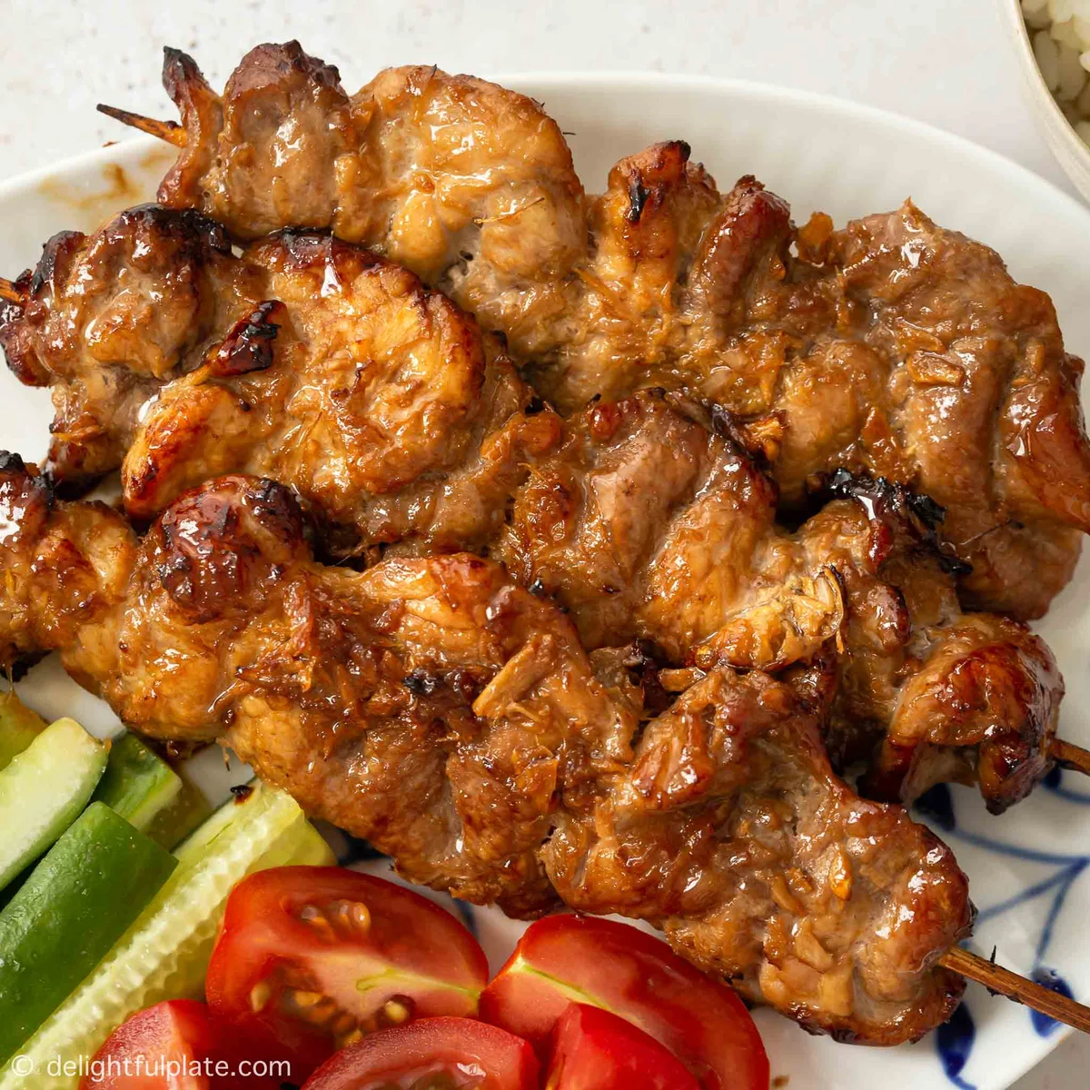 Brochetas de cerdo al jengibre (en freidora de aire o a la parrilla)