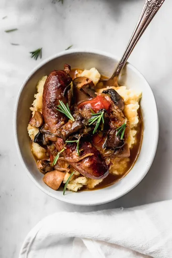 Roasted Bangers and Mash