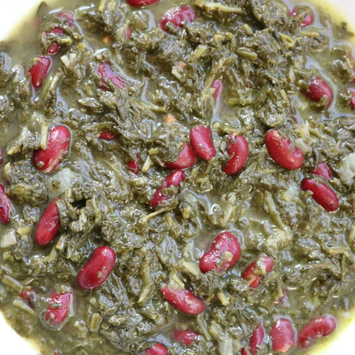 Spinach, Herb and Red Kidney Bean Stew