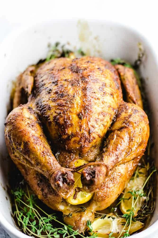 Easy Juicy Whole Roasted Chicken