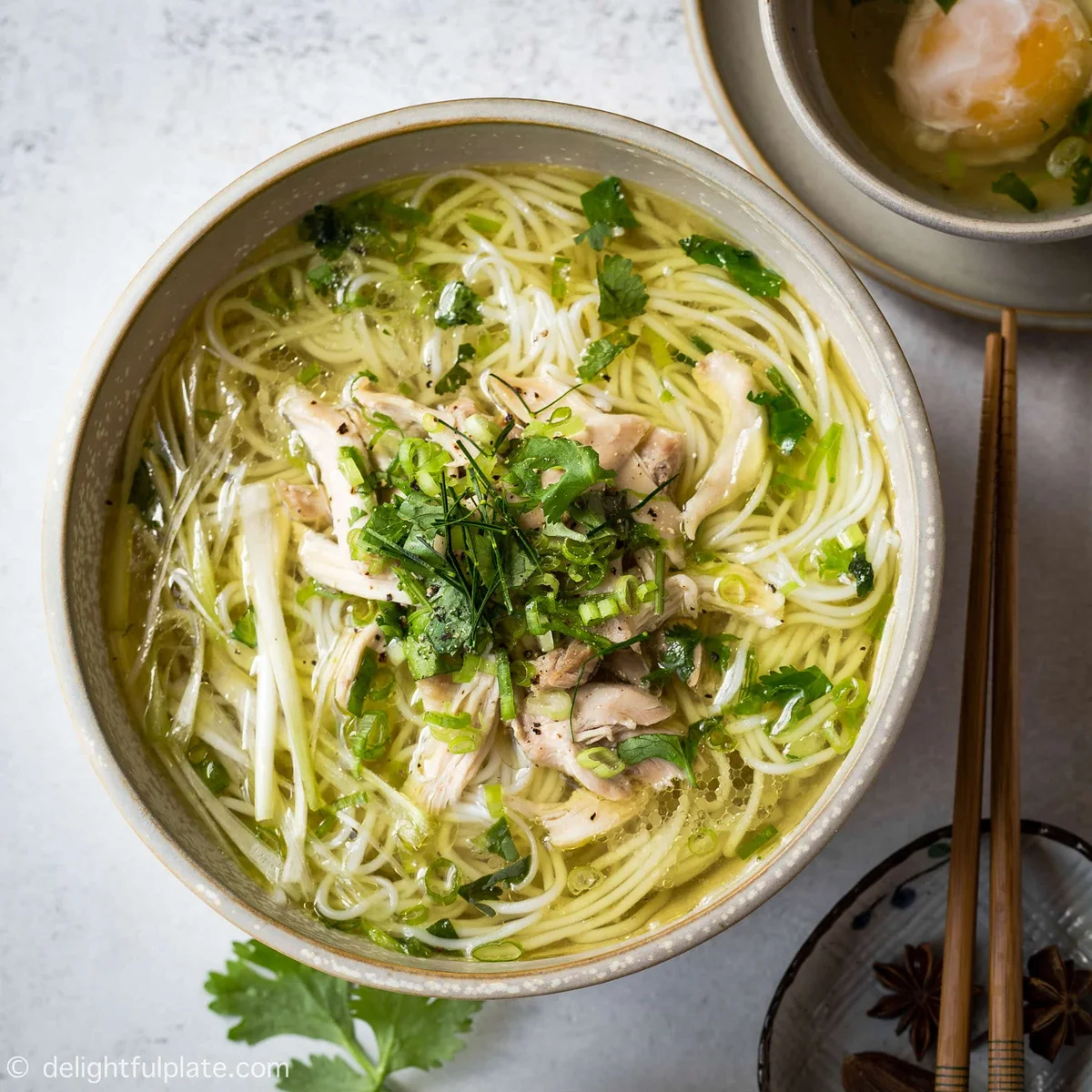 Bún Gà (Vietnamese Chicken Vermicelli Noodle Soup)