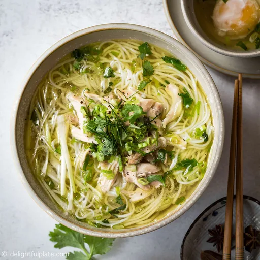 Bún Gà (Vietnamese Chicken Vermicelli Noodle Soup)