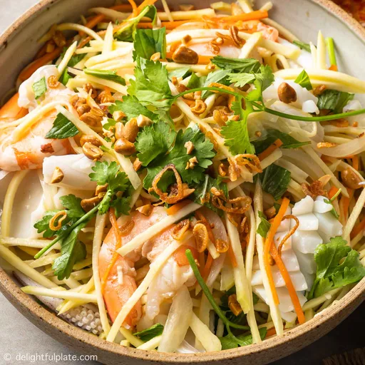 Vietnamese Green Mango Salad with Seafood (Gỏi Xoài Xanh)