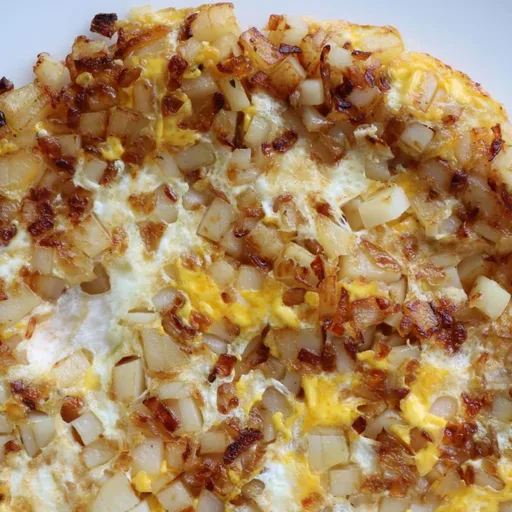 Tortilla de patatas y cebolla caramelizada