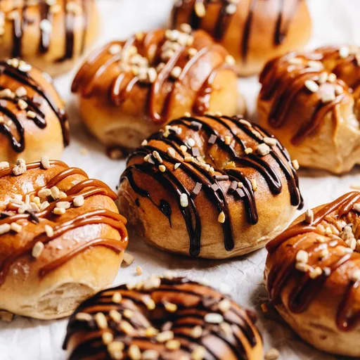 Donuts horneados rellenos de chocolate