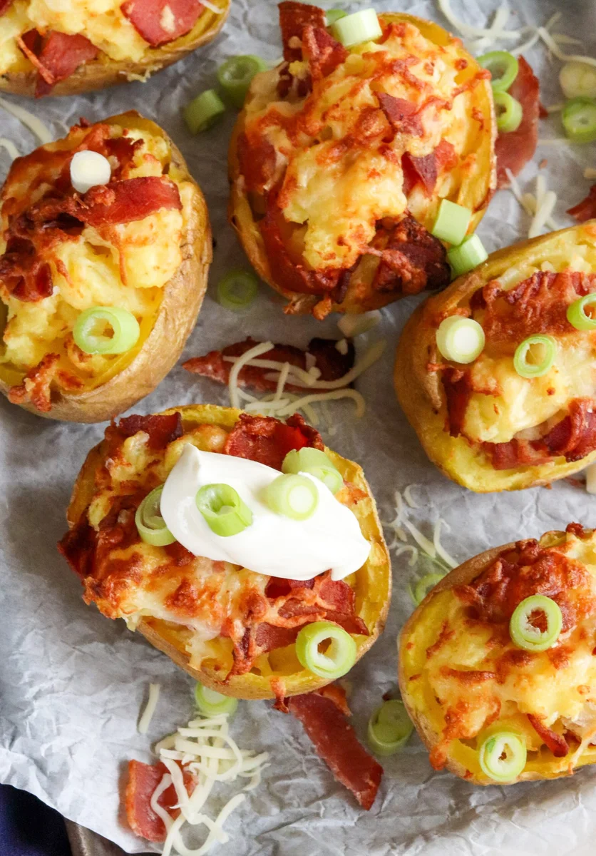 Air Fryer Loaded Potato Skins