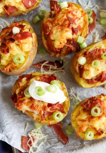 Air Fryer Loaded Potato Skins