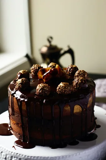Eggless Ferrero Rocher White Chocolate Mud Cake Recipe