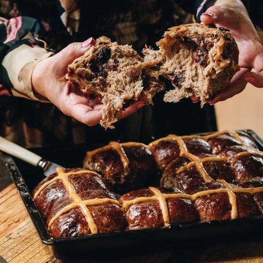 Spiced Hot Cross Buns - Rohi Rīpeka (Same Day Version)