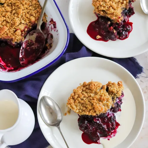 Blueberry Crumble with Oats