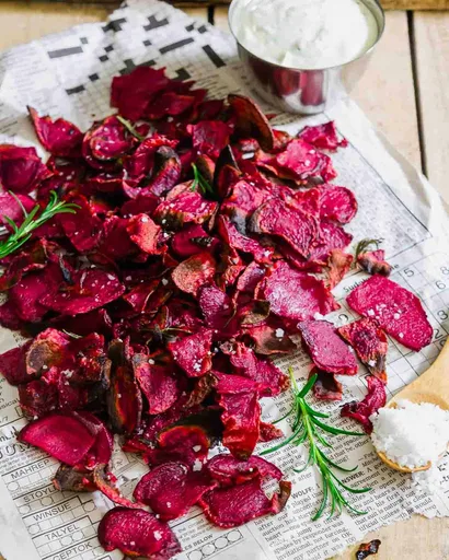 Salt and Vinegar Beet Chips