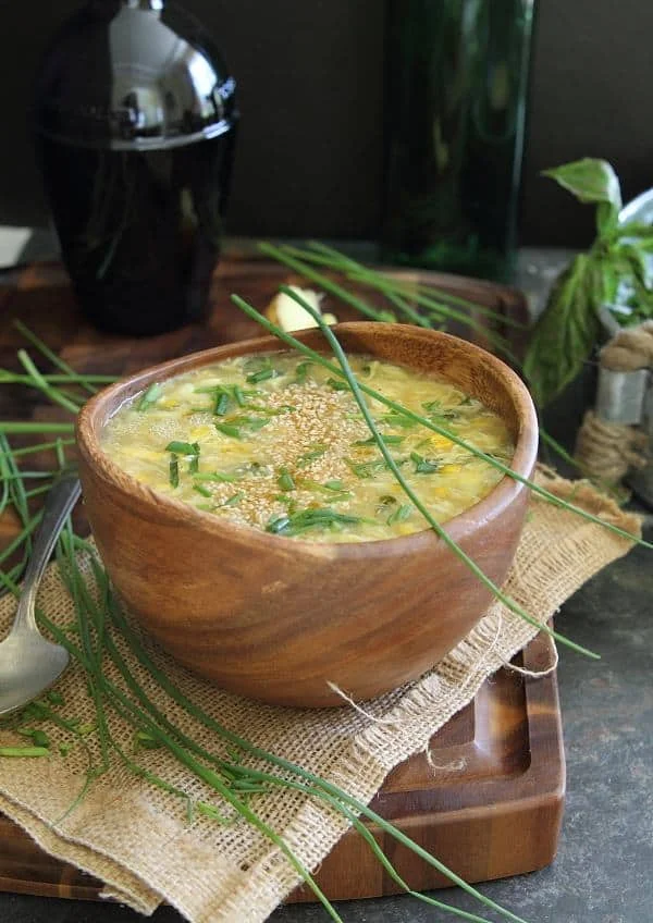Sweet Corn Egg Drop Soup