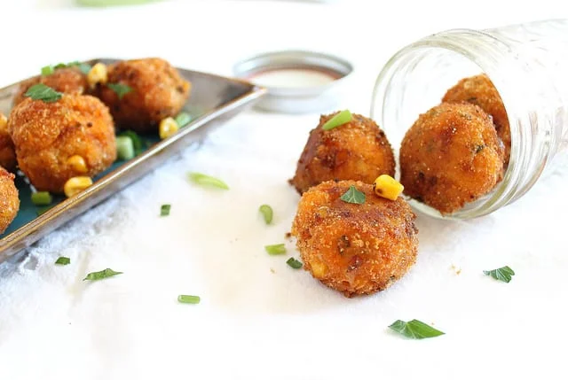 Sweet Potato Corn Cheddar Fritters