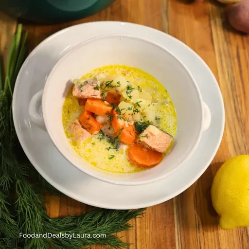 Caldo de salmón