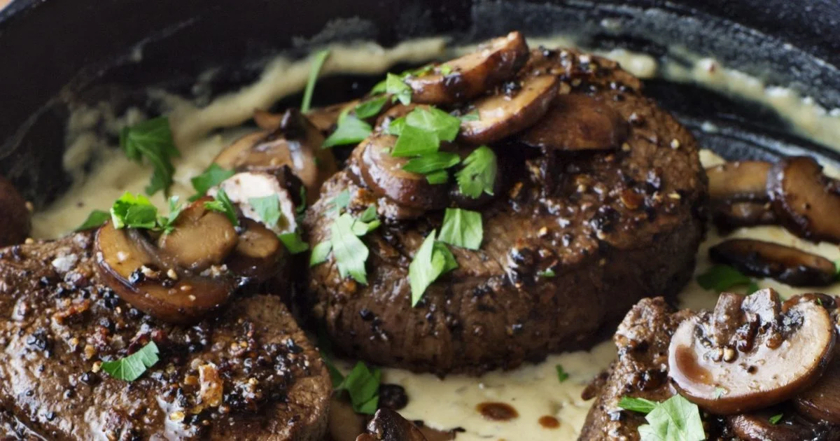 Filet Mignon with Mustard & Mushrooms | Recipes