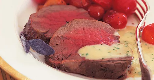 Filete de ternera con salsa de gorgonzola