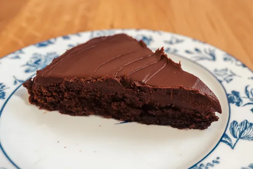 Kladdkaka (Swedish Sticky Chocolate Cake) With Dark Chocolate Ganache