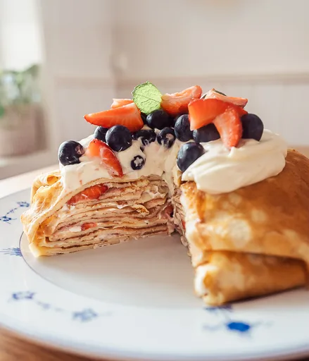 Pastel de tortitas de avena