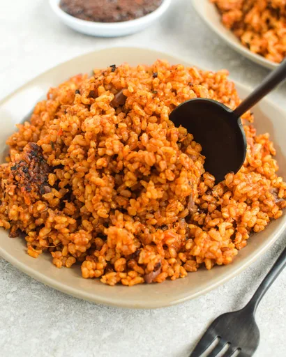 Arroz Jollof integral (apto para veganos)