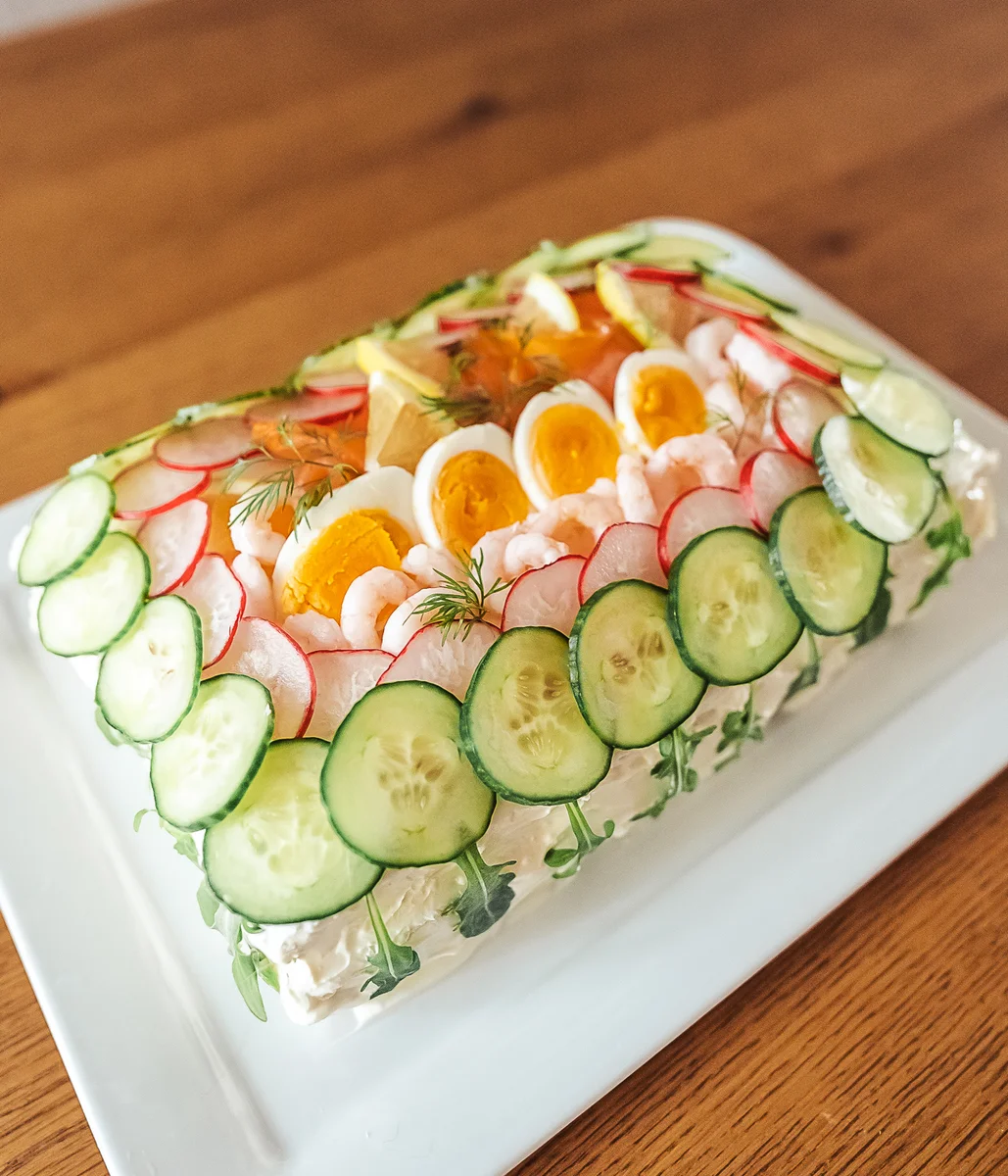 Smörgåstårta (Swedish Sandwich Cake)