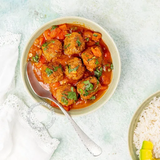Albóndigas de res guisadas estilo dominicano [Video y receta]