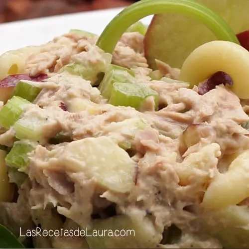 ENSALADA DE ATÚN CON MANZANA Y CODITOS