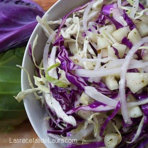 ENSALADA DE REPOLLO CON PEPINO