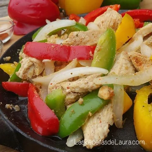 FAJITAS DE POLLO CON VERDURAS