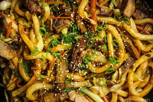 Curry Beef Yaki Udon Stir Fry
